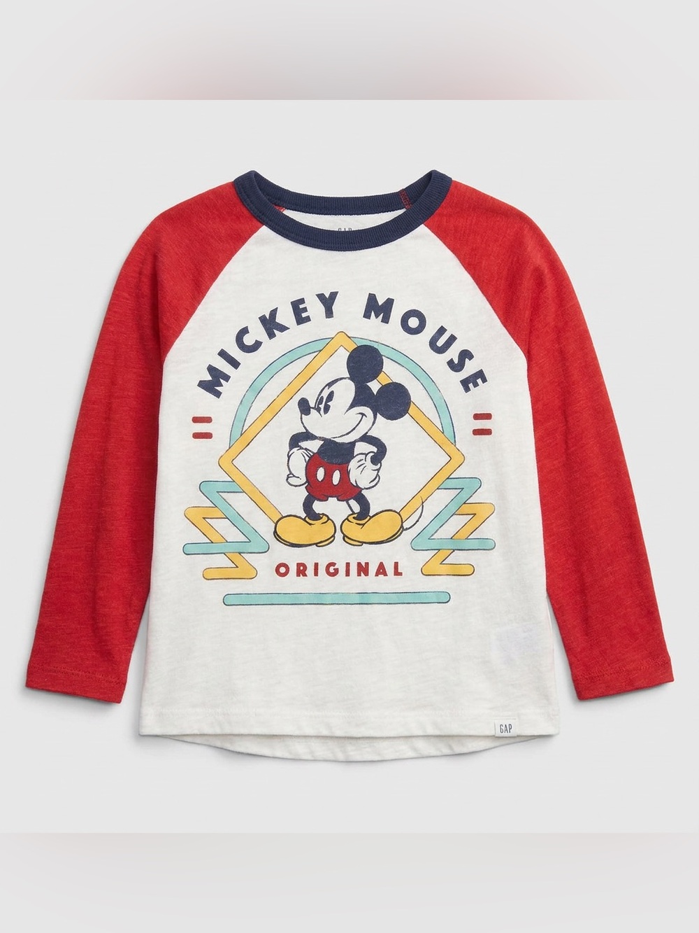 4/$20 BABY GAP x Disney Size 5 Mickey Mouse long sleeve raglan shirt
